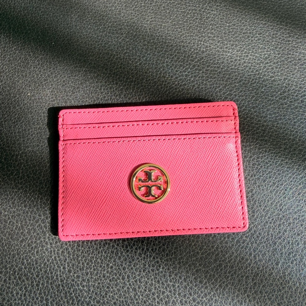 Tory Burch Vibrant Pink Card Holder